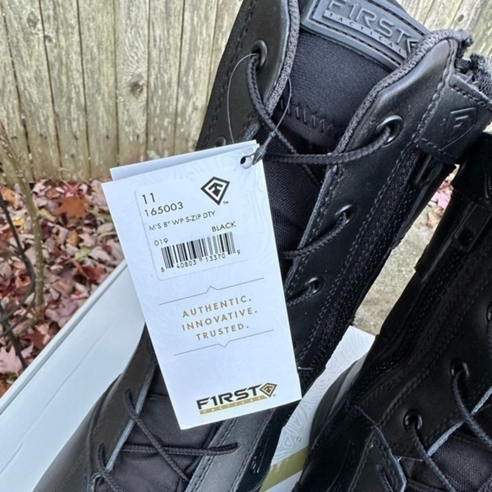 First Tactical Men’s 8” Waterproof Side Zip Duty Boots - Size 11 (NWT) - Picture 13 of 15